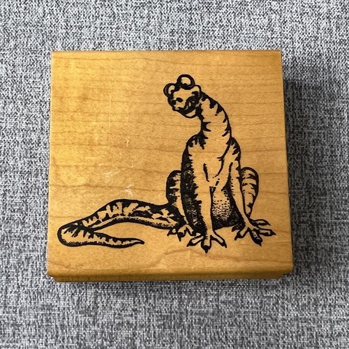 Dinosaur wood rubber - wood, stamp